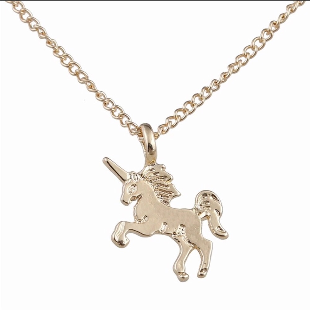 Dainty “Life is Magical” Unicorn Pendant Necklace - Picture 2 of 3